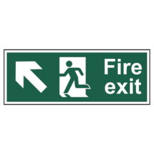 Fire Exit Up-Left Arrow Sign Safety & Security Workplace Stuff UK Fire Exit Up-Left Arrow Sign Safety & Security Workplace Stuff UK