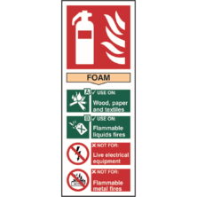 Fire Extinguisher Foam Sign Safety & Security Workplace Stuff UK Fire Extinguisher Foam Sign Safety & Security Workplace Stuff UK