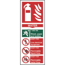 Fire Extinguisher Water Sign Safety & Security Workplace Stuff UK Fire Extinguisher Water Sign Safety & Security Workplace Stuff UK