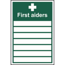 First Aiders Sign Safety & Security Workplace Stuff UK First Aiders Sign Safety & Security Workplace Stuff UK