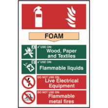 Foam Fire Extinguisher Sign Safety & Security Workplace Stuff UK Foam Fire Extinguisher Sign Safety & Security Workplace Stuff UK