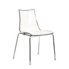 Gecko Shell Dining Stacking Chair with Chrome Frame Workplace Stuff UK