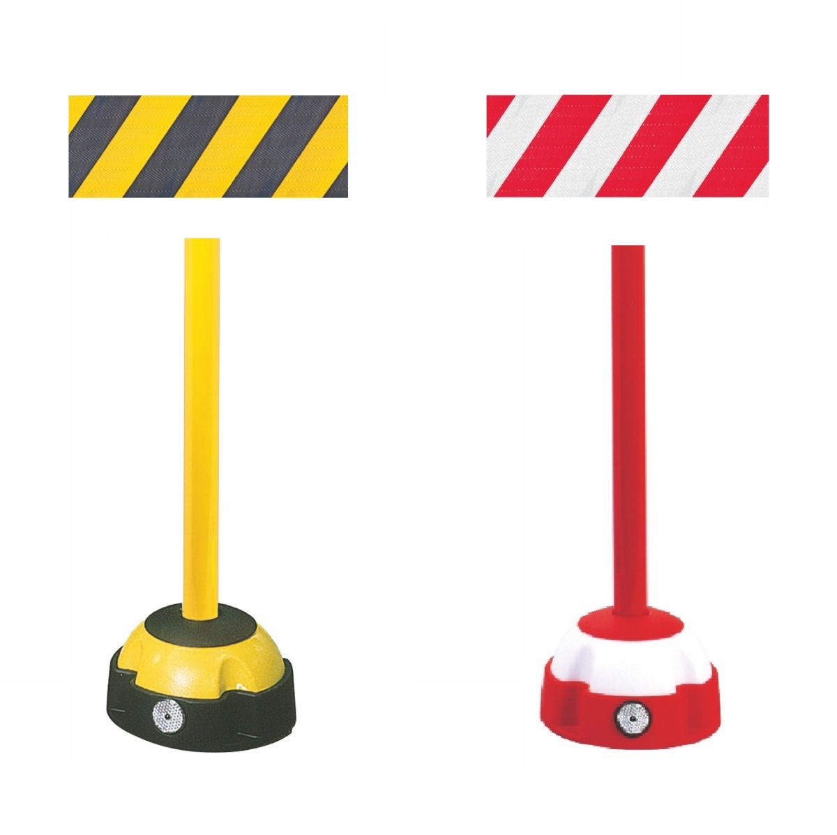 Hi-Vis Belt Barrier Posts 3 Hi-Vis Belt Barrier Posts