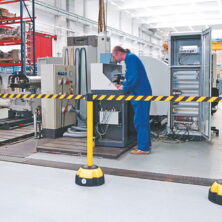 Hi-Vis Belt Barrier Posts Workplace Stuff UK