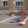 Hi-Vis Chain Barrier Posts 2 Hi-Vis Chain Barrier Posts