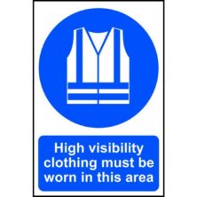 High Visibility Clothing Must Be Worn In This Area Sign Site Safety & Mandatory Signs Workplace Stuff UK High Visibility Clothing Must Be Worn In This Area Sign Site Safety & Mandatory Signs Workplace Stuff UK