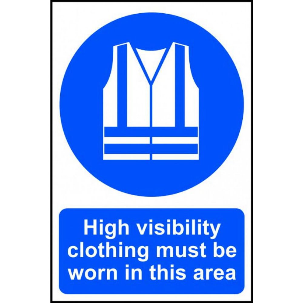 image of high visibility clothing must be worn in this area sign