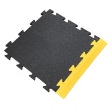 Interlocking Vinyl Floor Tiles - Studded Surface - Black Interlocking Vinyl Floor Tiles - Studded Surface - Black Workplace Stuff UK