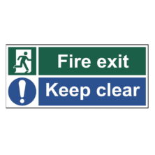 Keep Clear Fire Exit Sign Safety & Security Workplace Stuff UK Keep Clear Fire Exit Sign Safety & Security Workplace Stuff UK