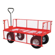 Mesh Platform Truck with Fold Down Sides Turntable Trucks Workplace Stuff UK