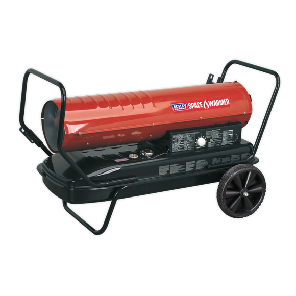image of paraffin kerosene diesel space heater with wheels