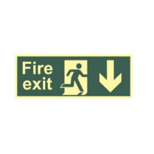 Photoluminescent Arrow Down Fire Exit Sign Safety & Security Workplace Stuff UK Photoluminescent Arrow Down Fire Exit Sign Safety & Security Workplace Stuff UK
