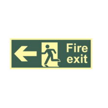 Photoluminescent Arrow Left Fire Exit Sign Safety & Security Workplace Stuff UK Photoluminescent Arrow Left Fire Exit Sign Safety & Security Workplace Stuff UK
