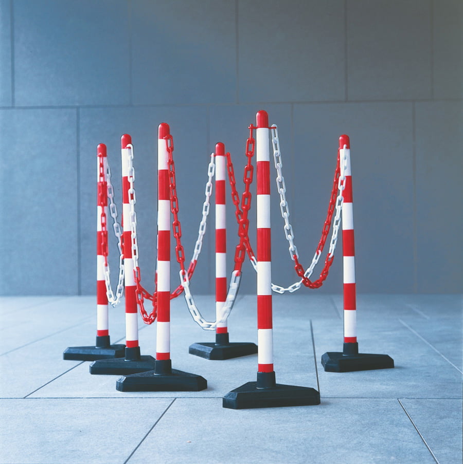 Plastic Chain and Post Sets - Pack of 6 1 Plastic Chain and Post Sets - Pack of 6