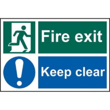 PVC Fire Exit & Keep Clear Sign Safety & Security Workplace Stuff UK PVC Fire Exit & Keep Clear Sign Safety & Security Workplace Stuff UK