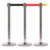 QueueMaster Retractable Barriers - Polished Stainless Steel 1 QueueMaster Retractable Barriers - Polished Stainless Steel