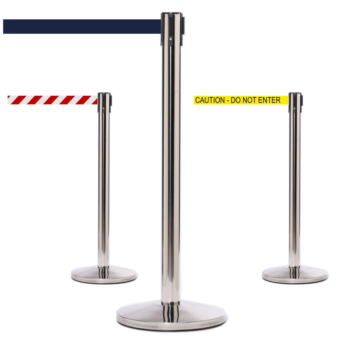 queuemaster retractable barriers polished stainless steel