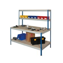 Anco Rivet Chipboard Workstation – Full Undershelf Industrial Workstations Workplace Stuff UK Anco Rivet Chipboard Workstation – Full Undershelf Industrial Workstations Workplace Stuff UK