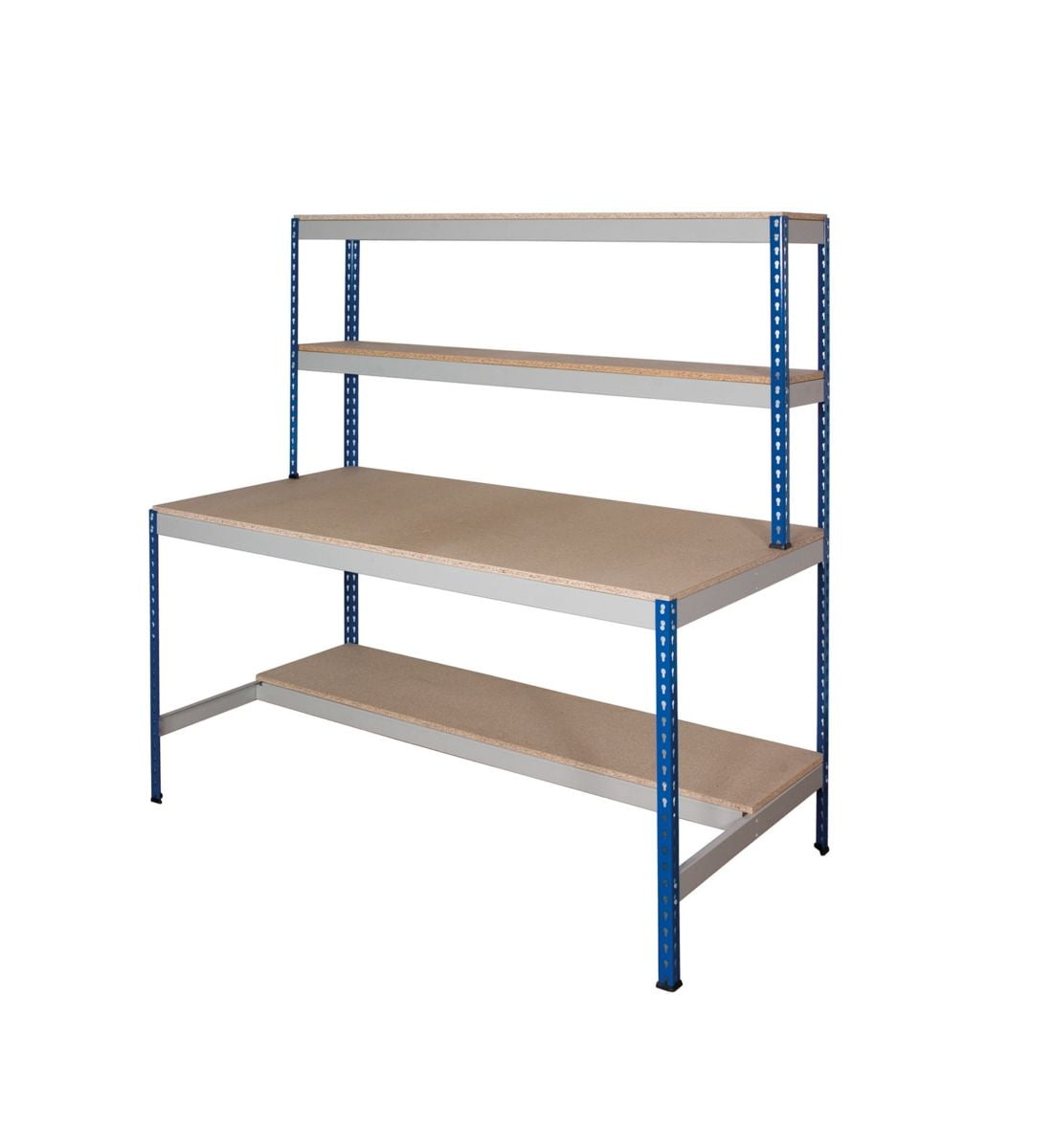 rivet chipboard workstation - half undershelf