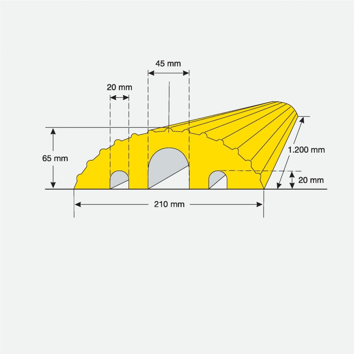 Small Cable Protection Ramps - 1.2 metres long