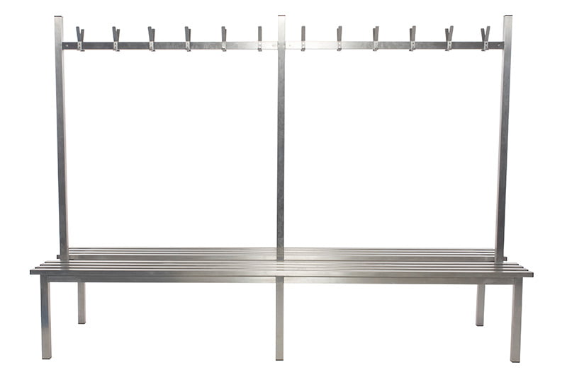 Stainless Steel Double Sided Changing Room Benches 1 Stainless Steel Double Sided Changing Room Benches