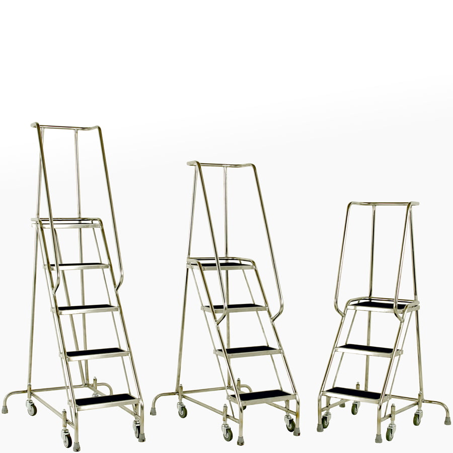 Stainless Steel Mobile Safety Steps 1 Stainless Steel Mobile Safety Steps