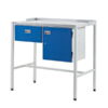 Team Leader Workstation with Single Drawer & Lockable Cupboard 2 Team Leader Workstation with Single Drawer & Lockable Cupboard