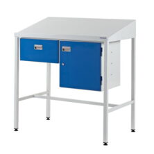 Team Leader Workstation with Single Drawer & Lockable Cupboard Workplace Stuff UK