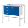 Team Leader Workstation with Triple Drawer Unit & Lockable Cupboard 2 Team Leader Workstation with Triple Drawer Unit & Lockable Cupboard