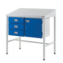 Team Leader Workstation with Triple Drawer Unit & Lockable Cupboard Workplace Stuff UK