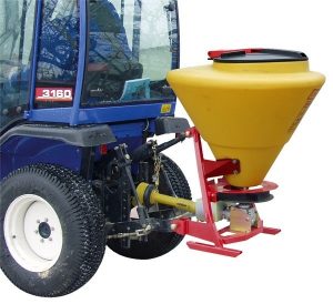 snow clearing tractor-salt-spreader